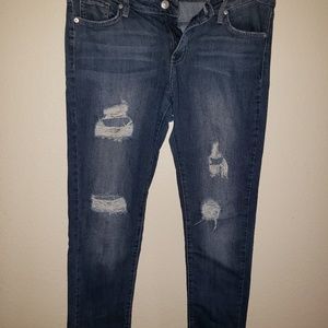 JUSTBLACK Distressed Skinny Jeans